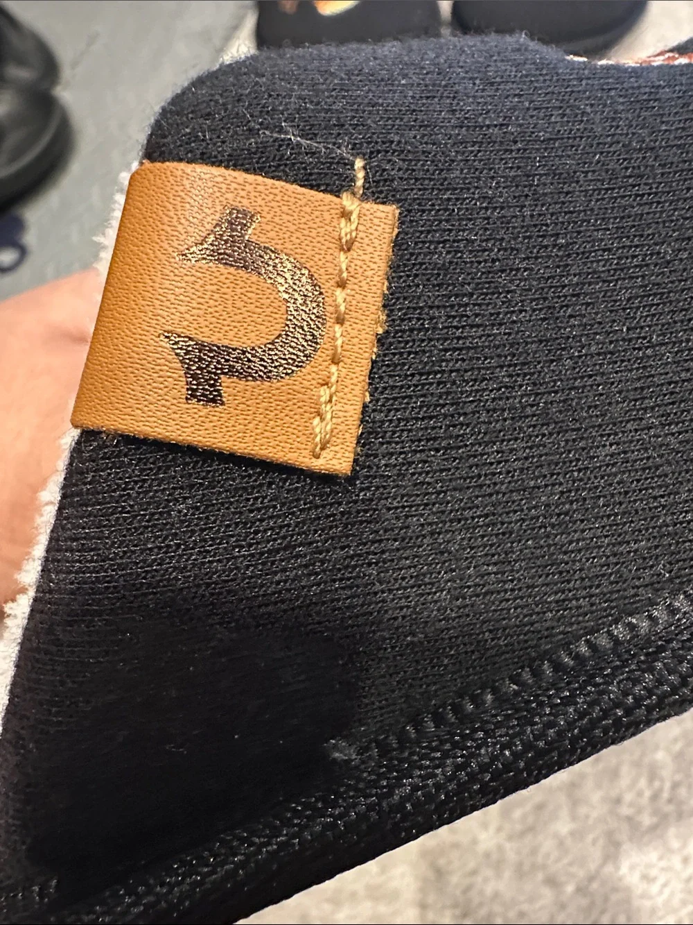 True Religion Black Tiger Logo Slippers